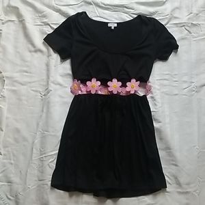 TOBI Black Dress w/ Flowers